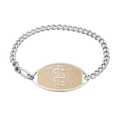 Heart Shaped White Gold Medical ID Bracelet for Women  CHARMED Medical  Jewelry